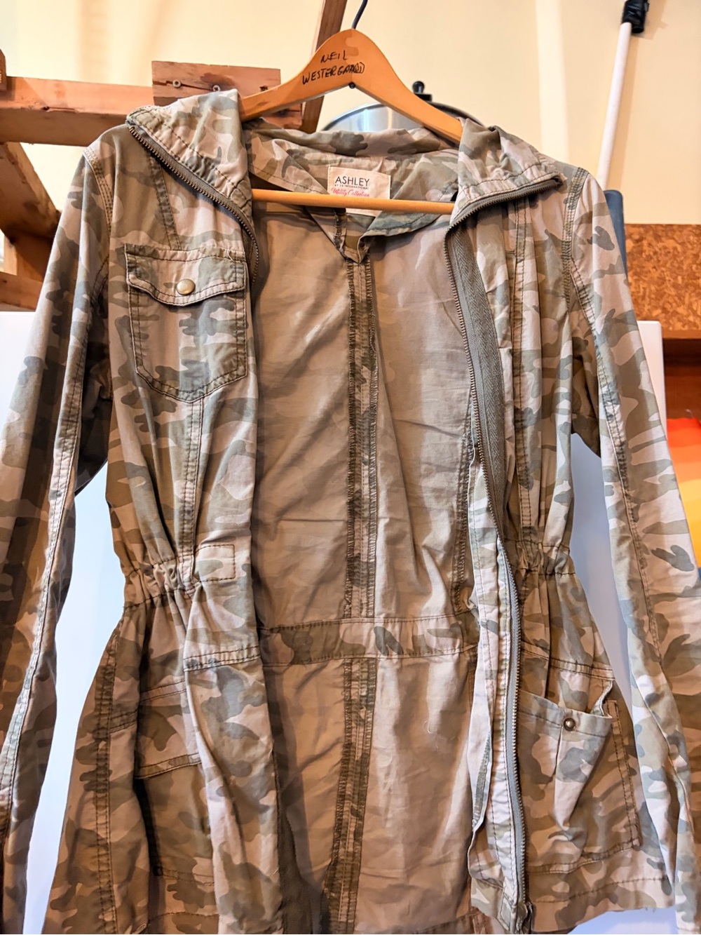 Ashley By 26 International Women's Camo Anorak Jacket - Tan & Olive